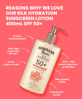Hawaiian Tropic® Silk Hydration Sunscreen Lotion SPF50+ 400mL