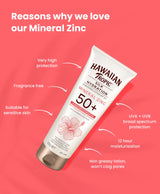 Hawaiian Tropic® Silk Hydration Mineral Zinc Sunscreen Lotion SPF50+