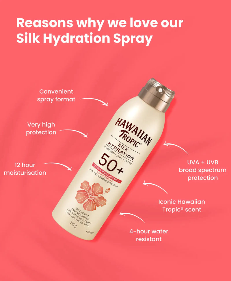 Hawaiian Tropic® Silk Hydration Sunscreen Spray SPF50+