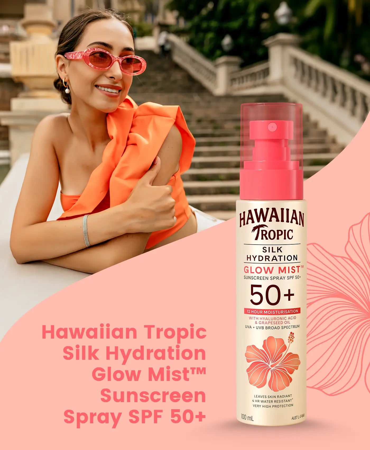 Hawaiian Tropic Silk Hydration Glow Mist™ Sunscreen Spray SPF 50+ 